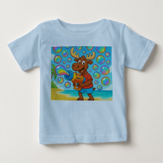 Beach Blaster Moose – Bubble Fun T-shirt voor Kind (Voorkant)
