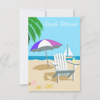 Beach Blessed Invite Kaart