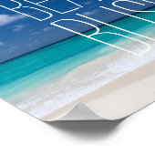 Beach Bliss Caribbean Tropical Paradise Poster (Hoek)