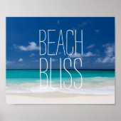 Beach Bliss Caribbean Tropical Paradise Poster (Voorkant)