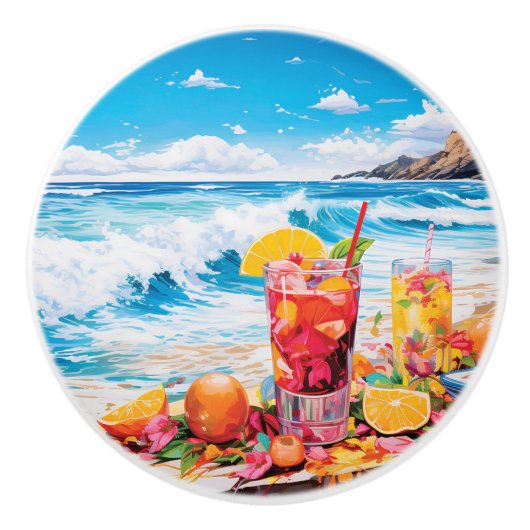 Beach Bliss Keramische Knop (Voorkant)