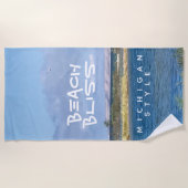 Beach Bliss Lake Michigan Lake Shore Strandlaken (Voorkant)