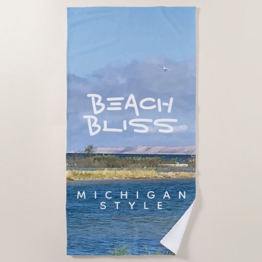 Beach Bliss Lake Michigan Lake Shore Strandlaken (Voorkant)