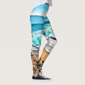 Beach Bliss: Ocean Uitzicht Leggings (Rechts)