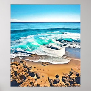 Beach Bliss: Ocean Uitzicht Poster