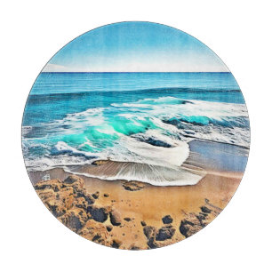 Beach Bliss: Ocean Uitzicht Snijplank