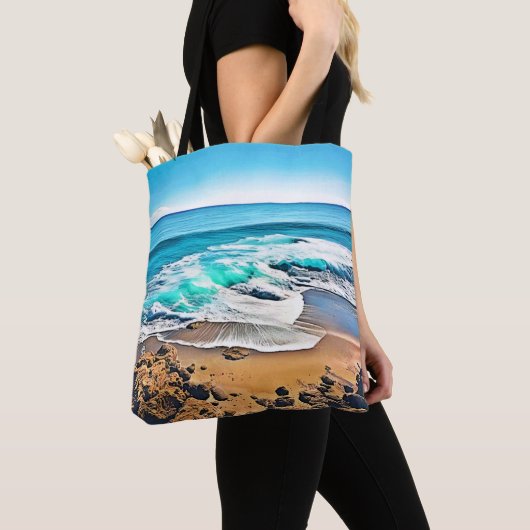 Beach Bliss: Ocean Uitzicht Tote Bag (Dichtbij)
