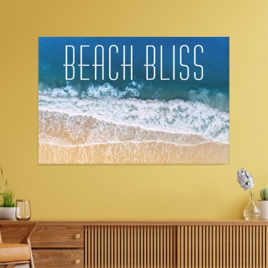 Beach Bliss Palm Coast Tropical Dream Canvas Afdruk (Insitu (Woonkamer))