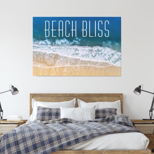 Beach Bliss Palm Coast Tropical Dream  Canvas Afdruk (Insitu (Slaapkamer))