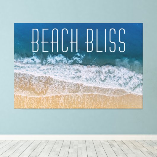 Beach Bliss Palm Coast Tropical Dream Canvas Afdruk (Insitu (Houten vloer))
