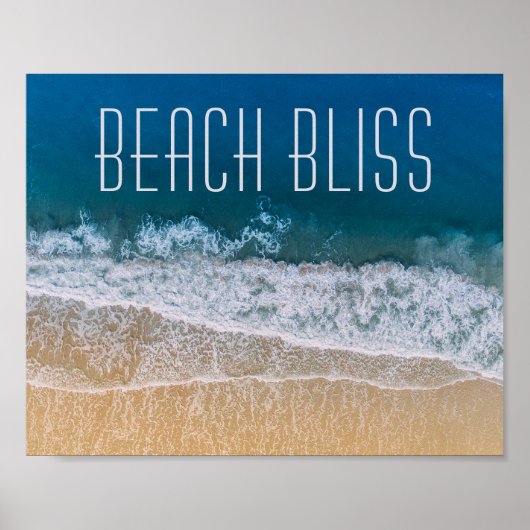 Beach Bliss Palm Coast Tropical Dream Custom Text Poster (Voorkant)