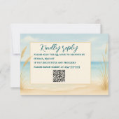 Beach Bliss QR Code RSVP Card (Voorkant)