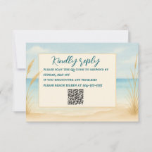 Beach Bliss QR-code RSVP-kaart