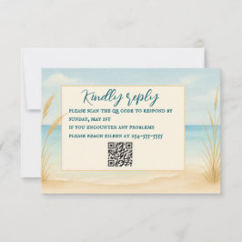 Beach Bliss QR-code RSVP-kaart