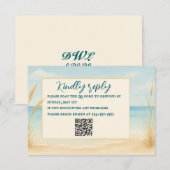 Beach Bliss QR-code RSVP-kaart (Voorkant / Achterkant)
