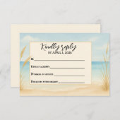 Beach Bliss Traditional RSVP Card Bedankkaart (Voorkant / Achterkant)