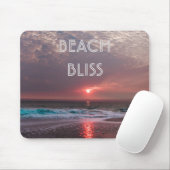Beach Bliss Tropical Paradise Sunset Editable Muismat (Met muis)