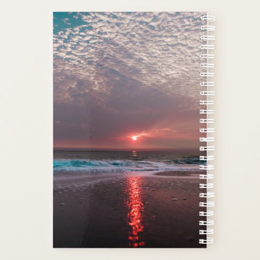 Beach Bliss Tropical Paradise Sunset Editable Planner (Achterkant)