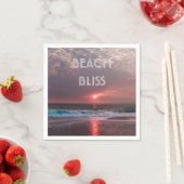 Beach Bliss Tropical Paradise Sunset Editable Servetten (Insitu)