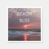 Beach Bliss Tropical Paradise Sunset Editable Servetten (Voorkant)