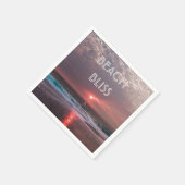 Beach Bliss Tropical Paradise Sunset Editable Servetten (Hoek)