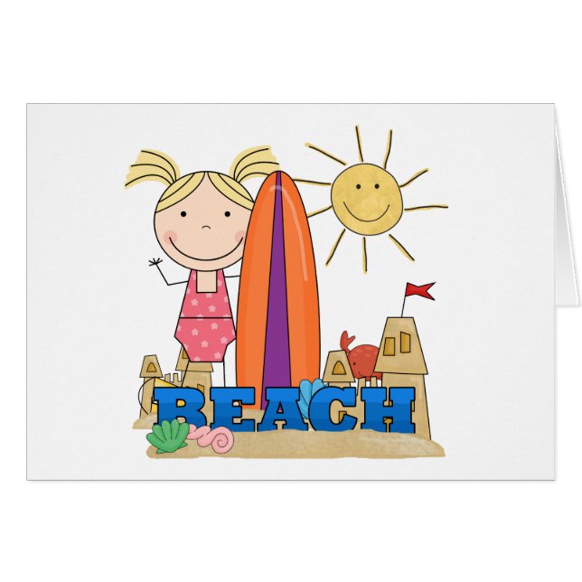 BEACH - Blond Girl Tshirts en Gifts (Voorkant Horizontaal)