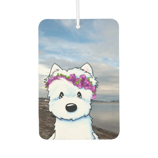 Beach Blossom Westie Luchtverfrisser (Voorkant)