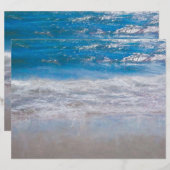 Beach Blue Coastal Ocean Waves Tropical Art (Voorkant / Achterkant)