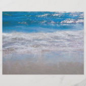 Beach Blue Coastal Ocean Waves Tropical Art (Voorkant)