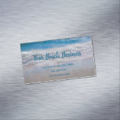 Beach Blue Coastal Ocean Waves Tropical Art Magnetisch Visitekaartje (Voorbeeld)