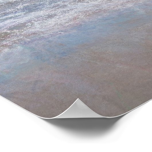 Beach Blue Coastal Ocean Waves Tropical Art Poster (Hoek)