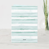 Beach Blue Coastal White Whale Christmas   Kaart (Achterkant)