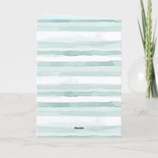 Beach Blue Coastal White Whale Christmas Kaart (Achterkant)