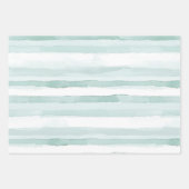 Beach Blue Coastal White Whale Stripes Christmas   Inpakpapier Vel (Voorkant 2)