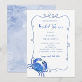 Beach Blue Crab Doodle Lijst Kaart (Voorkant / Achterkant)