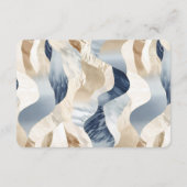 Beach Blue Cream Sand Ivoor Abstracte bruiloft RSV Informatiekaartje (Achterkant)