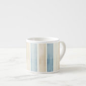 Beach Blue Cream Stripes Espresso Kop (Voorkant rechts)