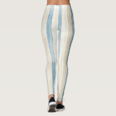 Beach Blue Cream Stripes Leggings (Achterkant)