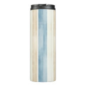 Beach Blue Cream Stripes Thermosbeker (Achterkant)