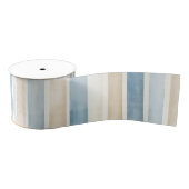 Beach Blue Cream Stripes Wedding Grosgrain Lint (Spoel)