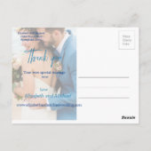 Beach Blue Ocean 3 Foto Elegant Dank je Briefkaart (Achterkant)