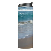 Beach Blue Ocean Waves Thermosbeker (Gedraaid links)