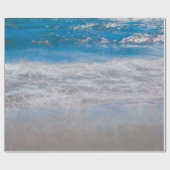 Beach Blue Ocean Waves Tropical Coastal Art Cadeaupapier (Vlak)