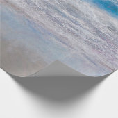 Beach Blue Ocean Waves Tropical Coastal Art Cadeaupapier (Hoek)