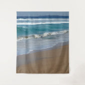 Beach Blue Ocean Waves Wandkleed (Voorkant)