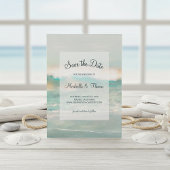 Beach Blue Ocean Waves Weddenschap Save The Date