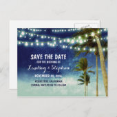 Beach Blue Ombre Sla de datum briefkaarten (Voorkant / Achterkant)