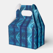Beach Blue Retro Waves Party Favor Boxes Bedankdoosjes (Achterkant)