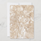 Beach Blue Seashell Waterverf Gold Sand Wedding Kaart (Achterkant)
