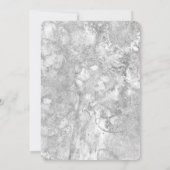 Beach Blue Seashell Zilver Grijs Elegante bruiloft Kaart (Achterkant)